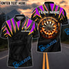 BlueJose Darts Fire Dartboard Lightning Pattern Multicolor Options Personalized Name Shirt (4 Colors)