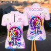 BlueJose Darts Angry Unicorn Neon Rainbow Personalized Name Shirt