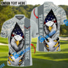 BlueJose Golf American Eagle Army Camo Customized Name, Team Name 3D Shirts (4 Colors)