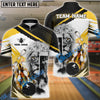 BlueJose Bowling And Pins Lion God Praying Customized Name 3D Shirt (6 Colors)