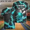 BlueJose Bowling And Pins The Power Of The God Of Thunder Customized Name 3D Shirt (4 Colors)