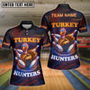 BlueJose Bowling Turkey Hunters Funny Thanksgiving Neon Personalized Name, Team Name 3D Shirt
