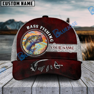 BlueJose Happy Fishing Bass Fish Personalized Cap