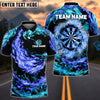 BlueJose Darts Double Flame Multicolor Options Personalized Name Shirt (4 Colors)