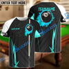 BlueJose Billiards Ball 8 Fire Cue Personalized Name, Team Name Unisex Shirt ( 4 Colors )