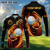 BlueJose Premium Golden Fire Golf Ball Personalized Name, Team Name 3D Shirt