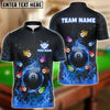 BlueJose Billiards Ball 8 Colorful Flame Pattern Personalized Name, Team Name Unisex Shirt ( 4 Colors )