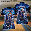 BlueJose Bowling And Pins Diamond Black Girl Pitbull Pink Galaxy Customized Name, Team Name 3D Shirt (6 Colors)