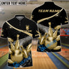 BlueJose Bowling And Pins Premium Customized Name 3D Shirt ( 6 Colors)