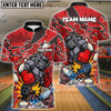 BlueJose Bowling And Pins Boxing Bulldog Explosion Cartoon Style Customized Name, Team Name 3D Shirt (4 Colors)