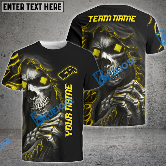 BlueJose Skull Yellow Custom Cornhole Shirts