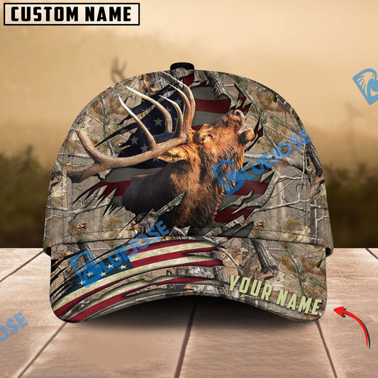 BlueJose Premium Elk Hunting Personalized Cap