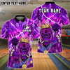 BlueJose Bowling & Pins Gorilla King Graffiti Lightning Customized Name, Team Name 3D Shirt (4 Colors)