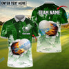 BlueJose Lightning Golf Ball Customized Name, Team Name 3D Shirts (4 Colors)