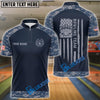 BlueJose Bowling And Pins Retro Camouflage Flag Customized Name 3D Shirt (4 Colors)
