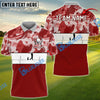BlueJose Golf Polo Shirt with Camo Print and Heartbeat Customized Name, Team Name 3D Shirts (4 Colors)