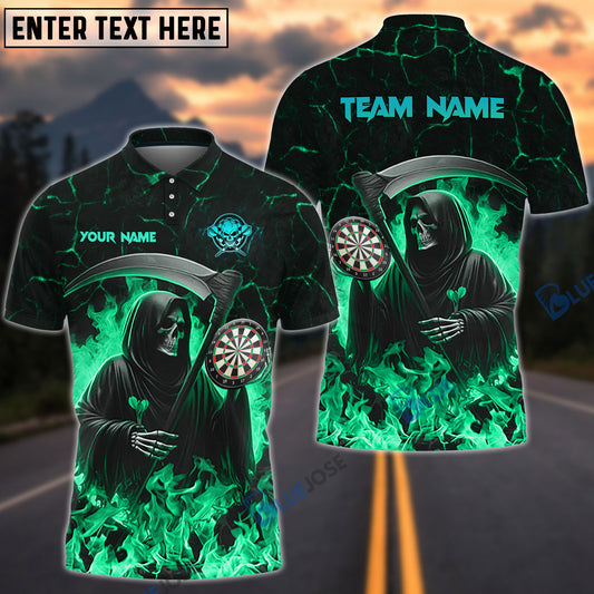 BlueJose Darts Hell Reaper Personalized Name, Team Name Shirt (4 Colors)