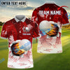 BlueJose Lightning Golf Ball Customized Name, Team Name 3D Shirts (4 Colors)