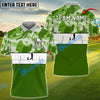 BlueJose Golf Polo Shirt with Camo Print and Heartbeat Customized Name, Team Name 3D Shirts (4 Colors)