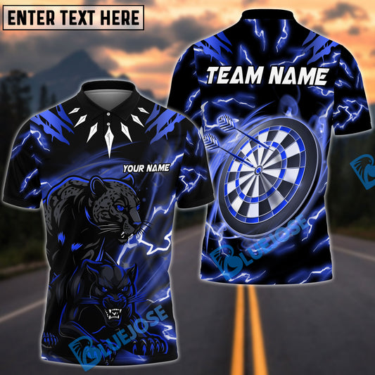 BlueJose Darts Thunder Panther Personalized Name, Team Name 3D Shirt (4 Colors)