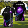 BlueJose Fireball Golf Customized Name, Team Name 3D Shirts (4 Colors)