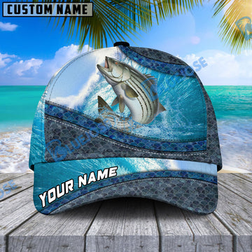 BlueJose Magic Striped Bass Fishing Personalized Cap