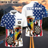 BlueJose Darts Funny Beer Us Flag Personalized Name, Team Name Shirt