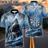 BlueJose Darts Shark and Lightning Customized Name, Team Name 3D Shirt (4 Colors)
