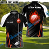 BlueJose Fireball Golf Customized Name, Team Name 3D Shirts (4 Colors)