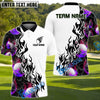 BlueJose Fireball Golf Shirt Customized Name, Team Name 3D Shirts (4 Colors)