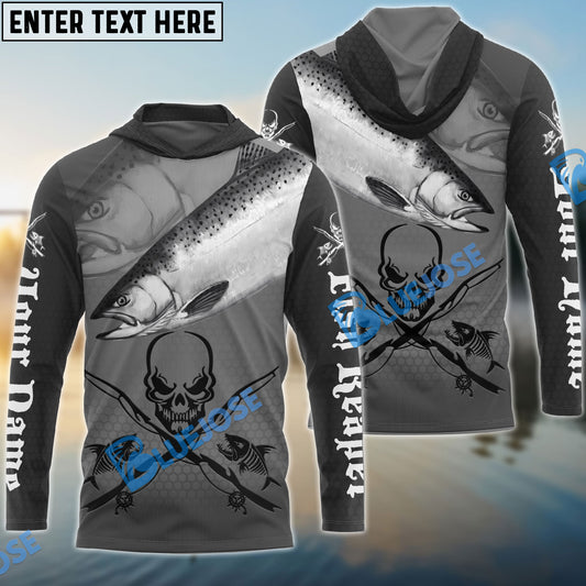 BlueJose Halloween Chinook Salmon Fish Reaper Custom Long Sleeve