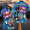 BlueJose Darts Dartboard Graffiti Never Give Up Style Personalized Name, Team Name Shirt (4 Colors)