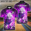 BlueJose Bowling And Pins White Tiger Lightning Storm Tiger Claw Gripping Ball Customized Name, Team Name 3D Shirt (6 Colors)