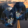 BlueJose Lightning Pattern Darts Personalized Name, Team Name Hoodie