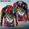 Bluejose Bass Fishing Red Thunder Custom Name & Team Name 3D Shirts