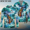 Bluejose Trout Fishing Teal Thunderstorm Name & Team Name 3D Shirts
