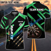 BlueJose Darts Metalic Style Personalized Name, Team Name Shirt (4 Colors)