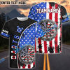 BlueJose Darts Patriotic American Flag Customized Name, Team Name 3D Shirt