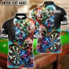 BlueJose Darts Skull Graffiti Colorful Paint Multicolor Options Personalized Name Shirt (4 Colors)