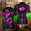 BlueJose Billiards Golden 8 Ball Crown Tribal Pattern Personalized Name, Team Name Shirt (6 Colors)