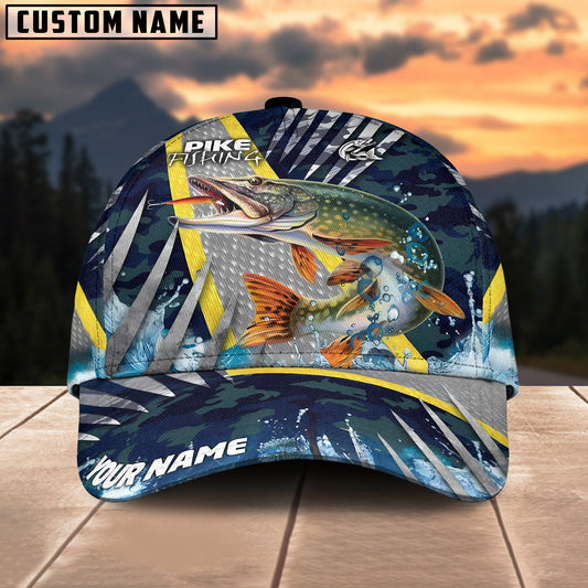 Bluejose Pike Fishing Cod Water Blue Personalized Cap