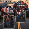 BlueJose Bowling Melt Grunge American Flag Punisher Skull Ball Pins Design Customized Name, Team Name 3D Shirt