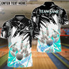 BlueJose Bowling and Diamond Pins Personalized Name, Team Name 3D Shirt