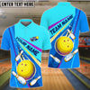 BlueJose Bowling And Pins  Colorful Strike Personalized Name Team Name 3d Shirt ( 4 Colors )