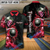 BlueJoses Grim Reaper Bowling Premium Multicolor Customized Name 3D Shirt (6 Colors)