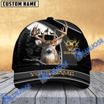 BlueJose  Deer Hunting Forest Black And Gray Personalized Cap