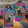BlueJose Bowling And Pins “Split Personality” Graffiti Style Customized Name, Team Name 3D Shirt (4 Colors)