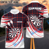 BlueJose Darts Plaid Color Personalized Name, Team Name 3D Shirt (4 Colors)