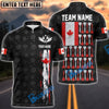 BlueJose Darts Retro Canada Flag Black Personalized Name, Team Name Shirt