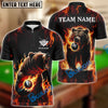 BlueJose Billiards Ball 8 & Ball 9 Flame Bear Personalized Name, Team Name 3D Shirt